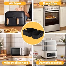 Accessoires Siliconen Heteluchtfriteuse Gescht voor Philips Dual Basket Airfryer 3000-5000 Serie 9L(6L/3L), Airfryer Siliconen voor Cookwise Dual Zone 9L(3L/6L) — thumbnail 5
