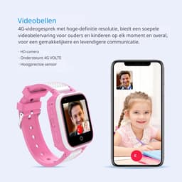 DrPhone KidsTimeX15 – 4G Kinder Smartwatch met GPS Tracker – Videobellen – WhatsApp – IP67 – SOS – 1.44” Touchscreen – Stappenteller – Nederlandse Mobiele App – 1GB+8GB – Blauw — thumbnail 4