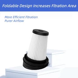 Filters - 4 Stuks - Geschikt voor Grundig VCH9930 VCH9932/Beko VRT 61814 - HEPA-filter - Handstofzuiger Vervangingsfilter - Stofzuigerfilter — thumbnail 4