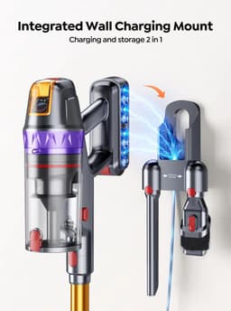 Zimoros Draadloze Stofzuiger - Buture - Steelstofzuiger - 600W - Zuigkracht 65Kpa - 1,5L Stofbeker - Huishoudelijke Apparaten — thumbnail 5