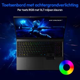 "ERAZER Beast 16 X1 Ultimate - high-end gaming-laptop - Intel� Core� Ultra 9 Processor 275HX - 16"" Mini LED Vivid Display met 300Hz - NVIDIA GeForce RTX 5090 - 2 TB PCIe SSD - 32 GB RAM NL" — thumbnail 9
