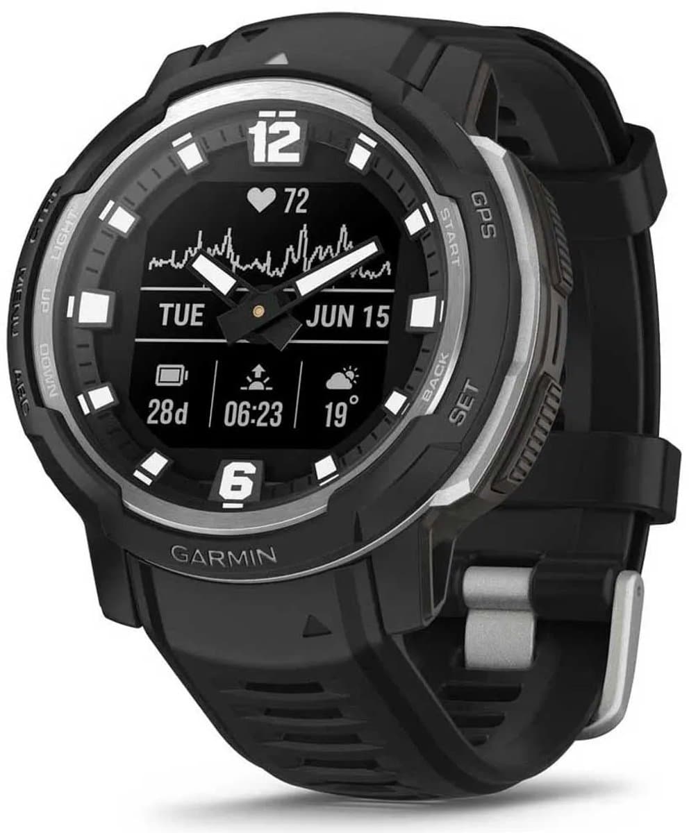 Garmin Instinct Crossover Zwart/Graniet (Hybrid smartwatch) — afbeelding 1