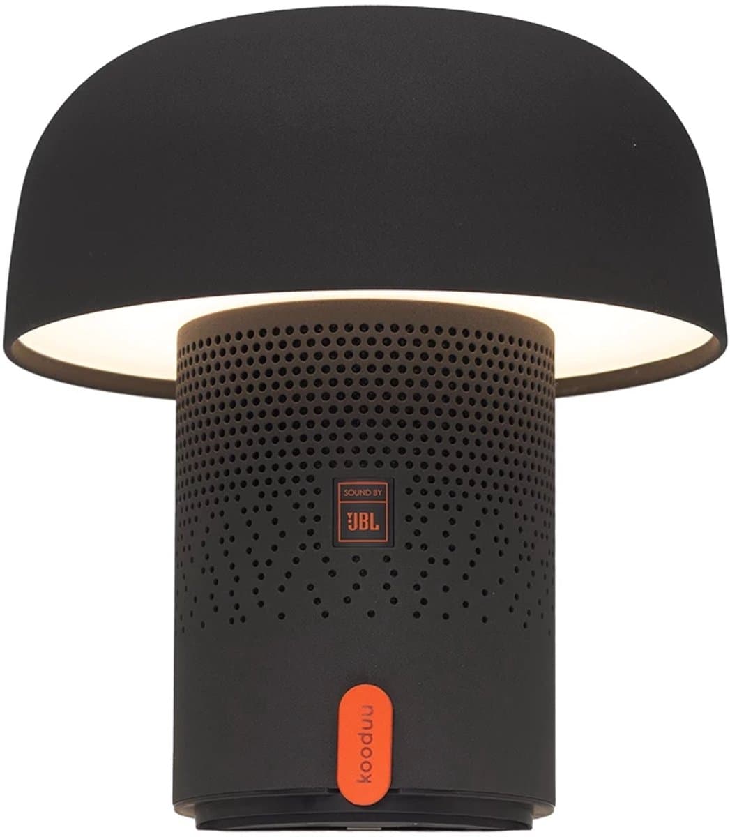 Kooduu Sensa PLAY - Bluetooth Speaker met SOUND BY JBL - Dimbare LED-lamp - Oplaadbare batterij - Inclusief docking station - Kleur Anthracite — afbeelding 1