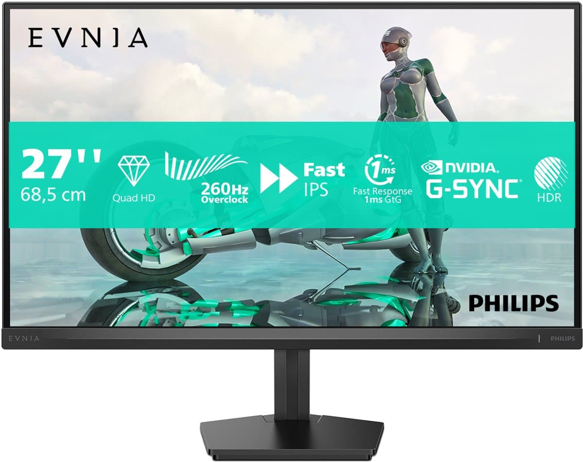 Philips Evnia 3000 27M2N3500PF - QHD IPS Gaming Monitor - 260hz (OC) - Smart MBR - Low input Lag - ShadowBoost - 27 inch — afbeelding 1