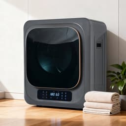 Re-purelife® Compacte Wasdroger met UV-Desinfectie - 6 Programma's - 3-4 kg Capaciteit - Geschikt voor Opbouw of Opstelling - Stille Werking & Helder LED-Display - Grijs — thumbnail 23