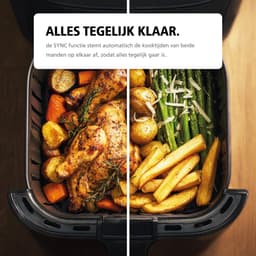 Brabantia Dubbele Airfryer XXL - 10 Liter - Gestapelde Lades - PFAS-Vrij - 2700W Vermogen - 6 Kookprogramma's - BBEK1240 — thumbnail 5