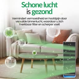 LivingSmart™ LSL200S Luchtreiniger / Air Purifier – HEPA H13 + Koolstoffilter – 230 m³/u – Tot 45 m² – Verwijdert Fijnstof & Geuren — thumbnail 3