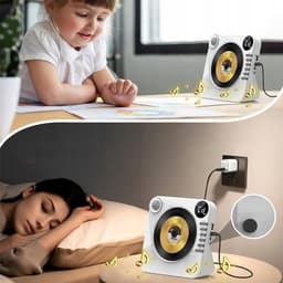 CD Speler - Bluetooth Speaker - Witte Multifunctionele Audiospeler - Met USB, AUX & Remote - Slaaptimer & Batterij - Voor Muziek in Huis — thumbnail 12