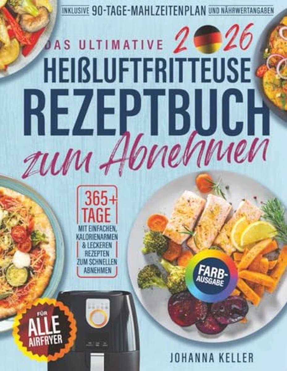 Heißluftfritteuse Rezeptbuch für einfache und kalorienarme Gerichte – 90 Tage Diätplan — afbeelding 1