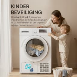Heinner Warmtepompdroger - 8 KG - Wasdroger - 16 Programma's - Antikreukfunctie - LED display - Wit — thumbnail 8