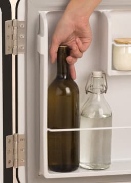 CREATE - Koelkast in retrostijl - Zwart - Handvat Zand - FRIDGE RETRO 48L — thumbnail 6