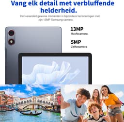 HOTWAV Pad 13 Pro - Tablet met toetsenbord + muis + stylus - Android-tablet - 10,1 inch - 120 Hz verversingssnelheid - 12+256 GB RAM/ROM - 6580 mAh-batterij - 13 MP-camera - 4G dual-sim - gezichtsherkenning - Grijs — thumbnail 7