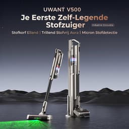 UWANT V500 Steelstofzuiger Draadloos - Zelflegende Stofzuiger zonder Zak - 25kPa Zuigkracht - LED-Verlichting - Kruimeldief Snoerloos — thumbnail 11