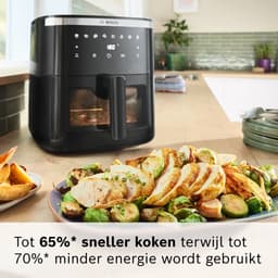 Bosch MAF671B0 Airfryer XXL - Serie 6 - 7,2L - Shake alarm - Kijkvenster - Warmhoudfunctie - 7 programma's - Tot 5 personen - Zwart — thumbnail 11