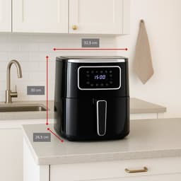 alpina Airfryer 4.5L - Heteluchtfriteuse 1-4 Personen - Air Fryer met Digitaal Touchscreen - Instelbare Temperatuur 80 tot 200 Graden - Timer Functie - Heteluchtoven 1450W — thumbnail 2