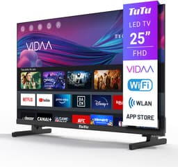TuTu VIDAA Smart TV - LED Full HD - 25 inch/64 cm - Frameless Design - Tripple Tuner DVB-T/T2/S/S2/C - HDMI x3, USB x2, CI+ - Streaming apps - Hotel Mode - TUV25FQ1B — thumbnail 3
