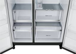 LG GSLE91EVAC Amerikaanse koelkast 628L met water- en ijsdispenser zonder leidingwerk - UVnano (99,99% bacteriën) - DoorCooling+ voor sneller koelen - ThinQ slimme bediening, stille en zuinige Smart Inverter. Energieklasse C — thumbnail 3