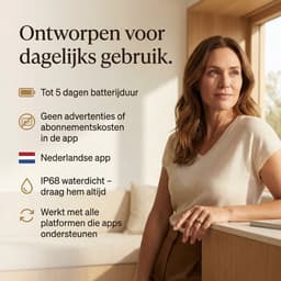 SyncGear Smart Ring - Slimme Ring voor Heren & Dames Met Oplaadcase - Menstruatiecyclus - Activity Tracker - SpO2 - Stappenteller - Hartslagmeter - Nederlandse App - Maat 9 (Europese Maat 59) - Kleur: Zilver — thumbnail 7