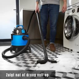 MIRA®Bouwstofzuiger Zonder Zak - Alleszuiger Met Accessoires - Stofzuiger - Zwart/Blauw - 33cm x 34cm x 45cm — thumbnail 2