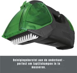 Quvo® Tapijtreiniger Stofzuiger – Professionele Stoomreiniger – Draagbare Vlekkenreiniger – Anthracite/Groen - ‎40cm x 25cm x 17cm — thumbnail 2