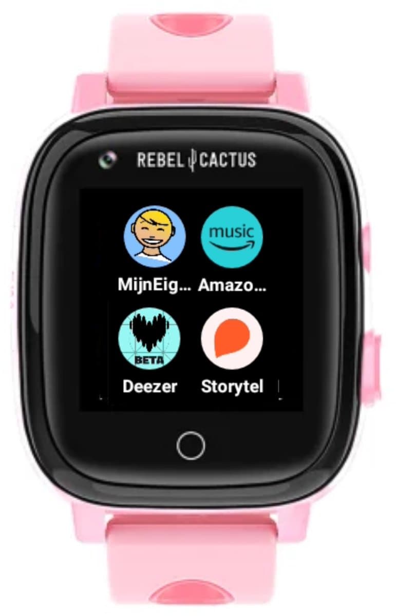 Rebel Cactus GO (Roze) - GPS Kindersmartwatch - Whatsapp - (video) bellen - SOS/Geofence - Werkt wereldwijd - Gratis OuderApp - Batterij: 32uur — afbeelding 1
