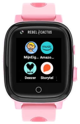 Rebel Cactus GO (Roze) - GPS Kindersmartwatch - Whatsapp - (video) bellen - SOS/Geofence - Werkt wereldwijd - Gratis OuderApp - Batterij: 32uur — thumbnail 1