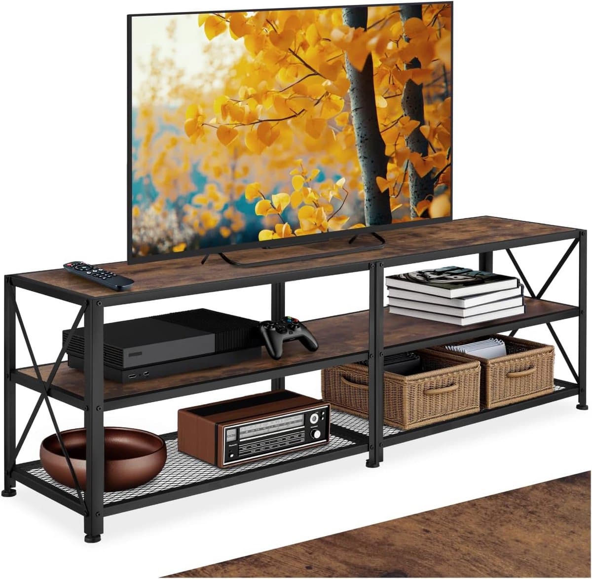 Stijlvol TV Meubel Laag Dressoir Industrieel Design voor Televisies tot 70 Inch — afbeelding 1