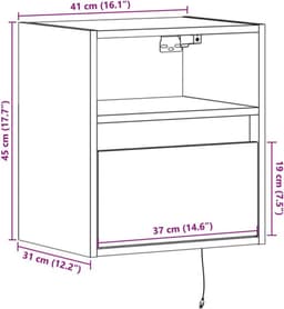 Zwarte TV Wandkast met LED Verlichting - Compacte TV Meubel voor Woonkamer — thumbnail 4