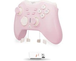 PXN P5 - Draadloze Game Controller - Trillingsfunctie - USB & Bluetooth - PC & Console - Roze