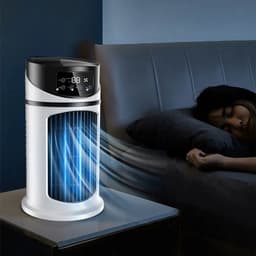 Aafinity Draagbare Luchtkoeler Bureauventilator - USB Persoonlijke Airconditioner met Bevochtiger - Stille Koelventilator voor Thuis en Kantoor — thumbnail 4