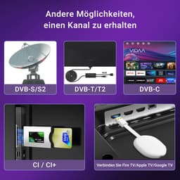 HKC VIDAA Smart TV - LED Full HD - 32 inch/81 cm - Streaming apps - AirPlay & Hotelmodus - HDMI x3, USB x2, CI+ - Tripple Tuner DVB-T/T2/S/S2/C - Frameless Design - Geassembleerd in Eindhoven - H32N1F-V — thumbnail 9
