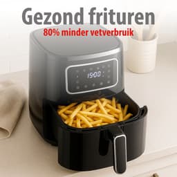 alpina Airfryer 4.5L - Heteluchtfriteuse 1-4 Personen - Air Fryer met Digitaal Touchscreen - Instelbare Temperatuur 80 tot 200 Graden - Timer Functie - Heteluchtoven 1450W — thumbnail 8