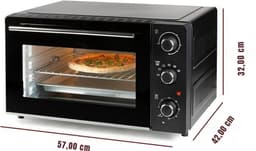 SCH® Heteluchtoven - Oven - Airfryer Oven - Zwart - 43cm x 53cm x 30cm — thumbnail 4
