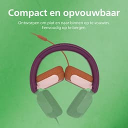 PHILIPS TAK2000MP - On Ear bedrade opvouwbare hoofdtelefoon voor kinderen - beperkt volume, Audio delen, 3,5 mm- en USB-C-kabel meegeleverd - Magenta Purper — thumbnail 8