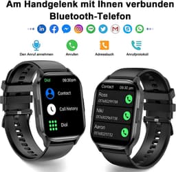 Manike G127 Smartwatch – 1,32 HD Display - Hartslag & Bloeddrukmeting - Bluetooth Bellen - SpO₂ - Slaapmonitoring - Multisport - IP68 Waterdicht - 100+ Sportmodi - Android & iOS Compatibel - Meldingen - Stappenteller - Sporthorloge - Activity Tracker — thumbnail 11