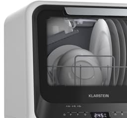 Klarstein Vaatwasser Amazonia Mini - Compact Aanrechtblad, 7 Programma's, 5L Tank of Directe Aansluiting, Energie-efficiëntieklasse D, Stil 58dB, Digitaal Display, Draagbaar Tafelblad voor Kleine Keukens, Zwart - Dishwasher — thumbnail 7