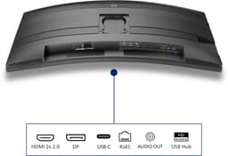 Philips 34B2U5600C - QHD Curved - Ultrawide Monitor - USB-C 140w - KVM - RJ45 - 34 inch — thumbnail 4