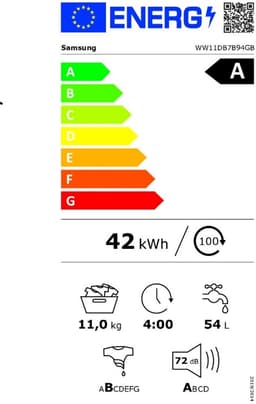 Samsung Bespoke WW11DB7B94GB - 7000 serie - Wasmachine - 20% zuiniger dan energielabel A — thumbnail 11