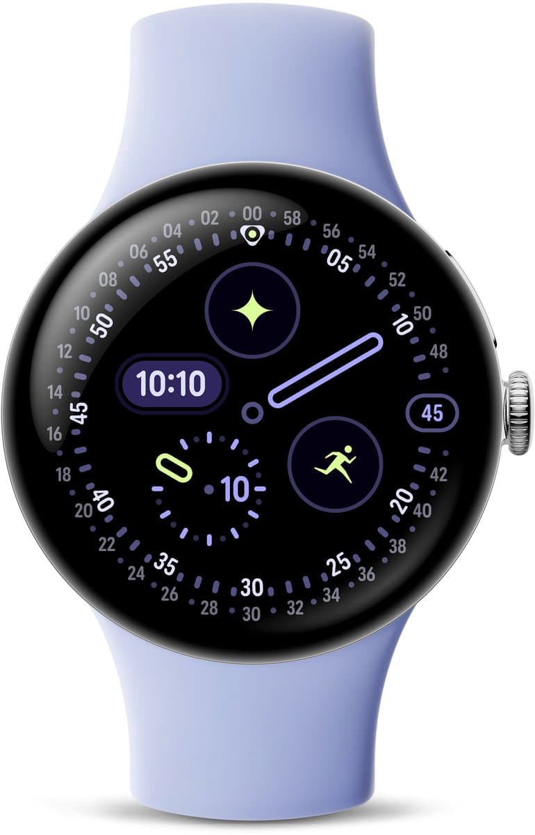 Google Pixel Watch 4 - Smartwatch - 41mm - WiFi - Zilverkleurig/Iris — afbeelding 1