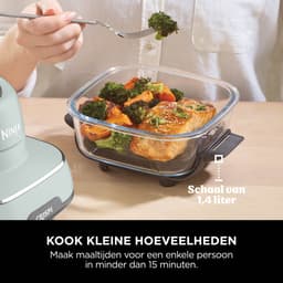 Ninja CRISPi 4-in-1 compact glazen kooksysteem - Airfryer, Roast, Recrisp, Keep Warm - Inclusief twee glazen schalen van 3.8L en 1.4L en bijpassende deksels - 2 Crisper-Plates - Groen - FN101EUSG — thumbnail 12