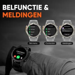 Synyq GPS Pro - GPS Smartwatch Heren - 3 Bandjes - 51mm - AMOLED Scherm - 5ATM Waterdicht - Belfunctie - 170+ Sportmodi - Stappenteller - Hartslag, Slaapmeter, SpO2 - Smartwatch Heren - Horloge Heren - Sport Horloge - IOS & Android — thumbnail 2