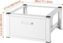 Wassokkel, 686 mm Breed X 366 mm Hoog, Basisframe voor Wasmachine En Wasdroger, Universele Pasvorm met 299 Kg Draagvermogen, Robuust Multifunctioneel Plateau voor Wasmachine — thumbnail 8