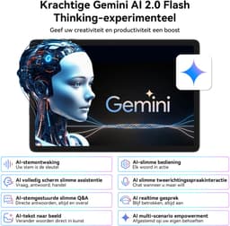 KINGRID T20 Tablet - 24GB RAM - 256GB ROM - Met Toetsenbord - Met Lederen Hoesje - Android 16 - 10.1 inch - 5000mAh - OTG - Hoes - Stylus - Muis - Grijs — thumbnail 8