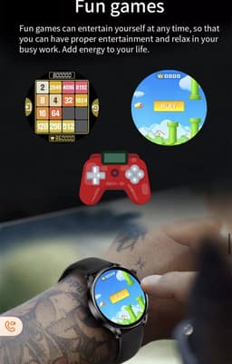 Smartwatch Rankos AK37 - sporthorloge zilver staal bandje - Fitness - Stappenteller - Hartslag - Slaapmonitor - Bluetooth bellen-Bel/message herinnering - Camera Bediening-IP67 Waterbestendig - Met APP-Weer informatie -Stopwatch - Muziek — thumbnail 9