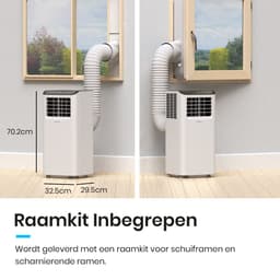 Pro Breeze Mobiele Airco – 9000 BTU – 4-in-1 Luchtkoeling, Ontvochtiging, Ventilatie en Slaapmodus – Airco voor Slaapkamer, Woonkamer, Kantoor, Gym – Smart Home WiFi - 24-uurs Timer & Incl Raamafdichtingkit – Energieklasse A – Wit — thumbnail 4