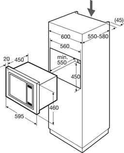 ETNA CM225ZT - Combi magnetron - 45cm - matzwart - draaideur - inhoud 25 liter - turbo hetelucht - timer - draaiplateau — thumbnail 3