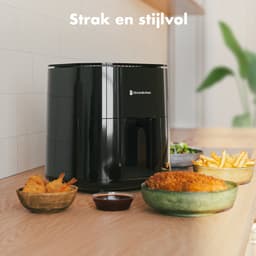 KitchenBrothers Airfryer XL - 5L - 2000W - PFAS-Vrij - Heteluchtfriteuse - Dual Heating - 80ºC tot 200ºC - 8 Kookprogramma's - Zwart — thumbnail 5