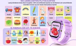 Kiddowz Smartwatch kinderen - Kinderhorloge - 5 t/m 12 jaar - met camera, filters en 26 kids spelletjes - Stappenteller - Pink v1 — thumbnail 6