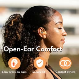 Voltma Active Beats - Open Ear Hoofdtelefoon met Air Conduction - Bluetooth 5.3 Sport Headset - Koptelefoon IPX45 Waterdicht - 6 Uur Speeltijd - Snelladen - Open Ear Comfort Draadloze Oortjes voor Sport en Fitness - geschikt voor Android, iOs Oranje — thumbnail 6