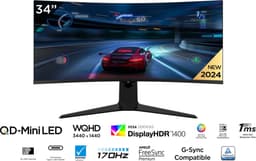 TCL 34R83Q - Ultrawide QHD Mini LED Gaming Monitor - QLED - HDR1600 - USB-C 90w - 34 inch — thumbnail 9
